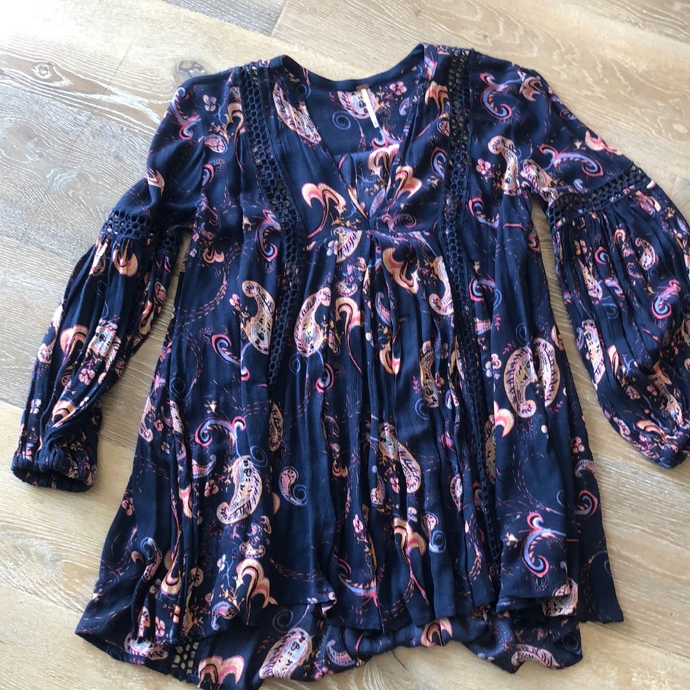 Free people printed Tunic xs